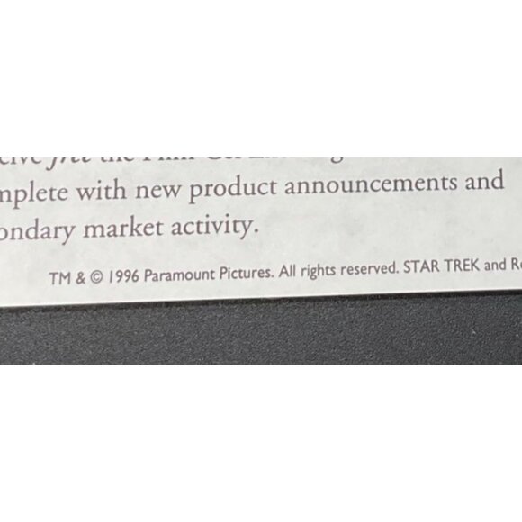 Rare 1996 Star Trek The Motion Picture Original 70mm Film Cell Admiral Kirk Edit - Picture 5 of 5